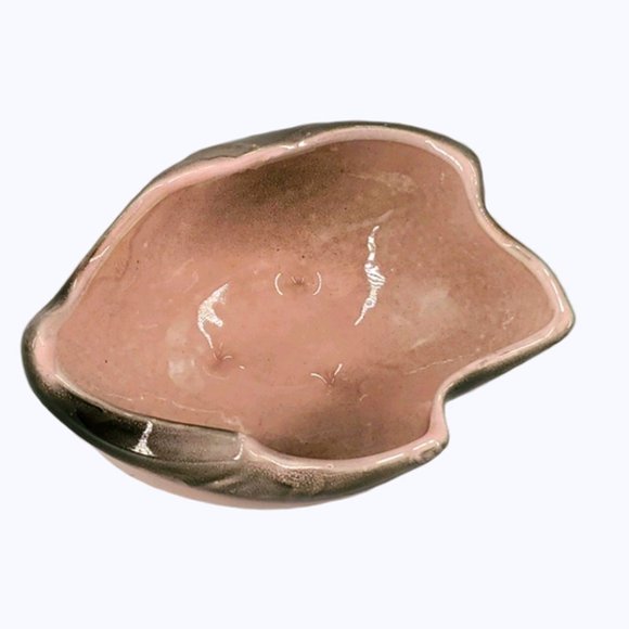 VTG USA Hull? Planter 3 Footed #805 Pink/Black MCM - Picture 5 of 6